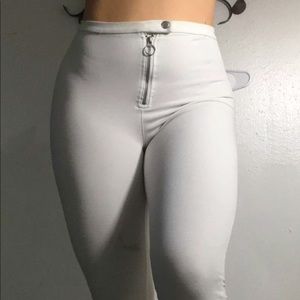 Fashion nova white classy pants for women
